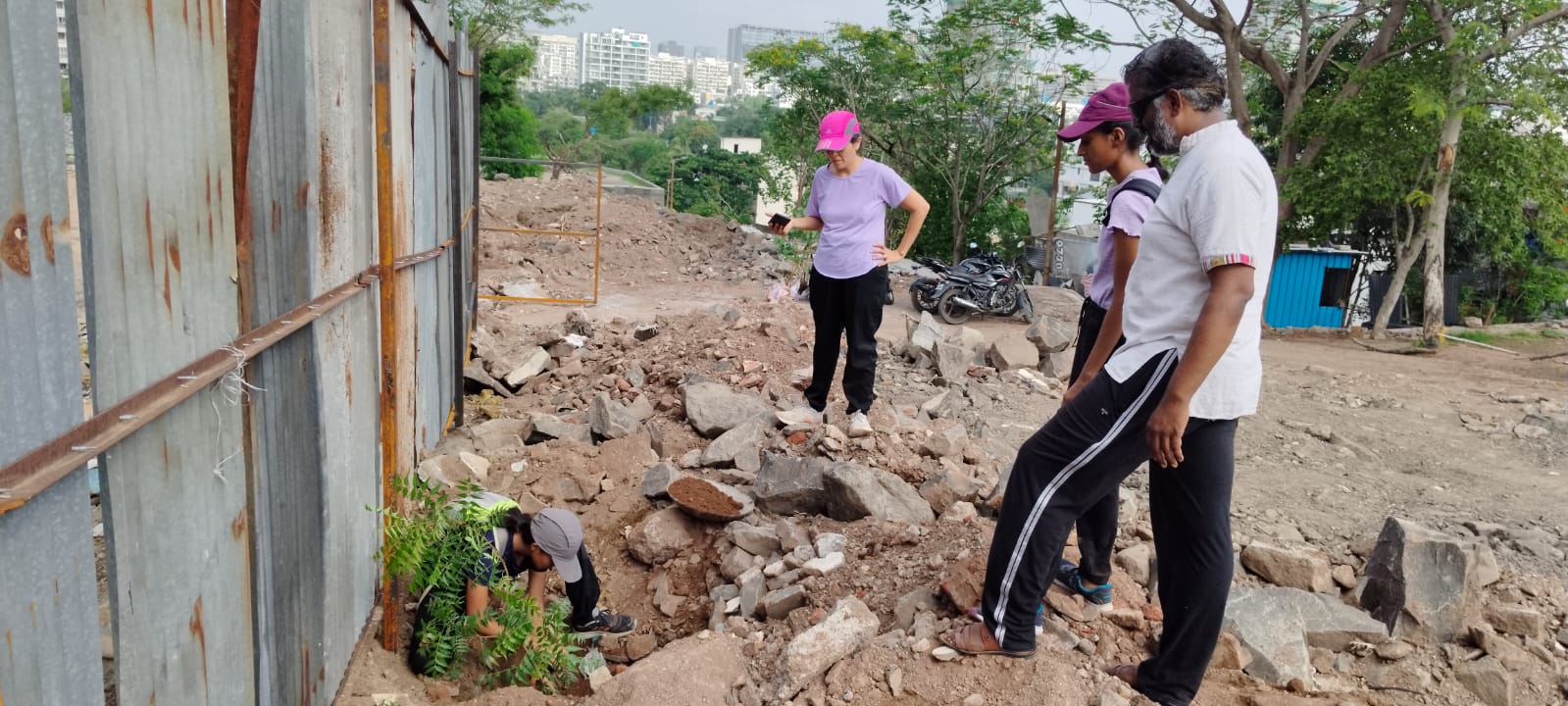 Temple Illuminated in Red at Night