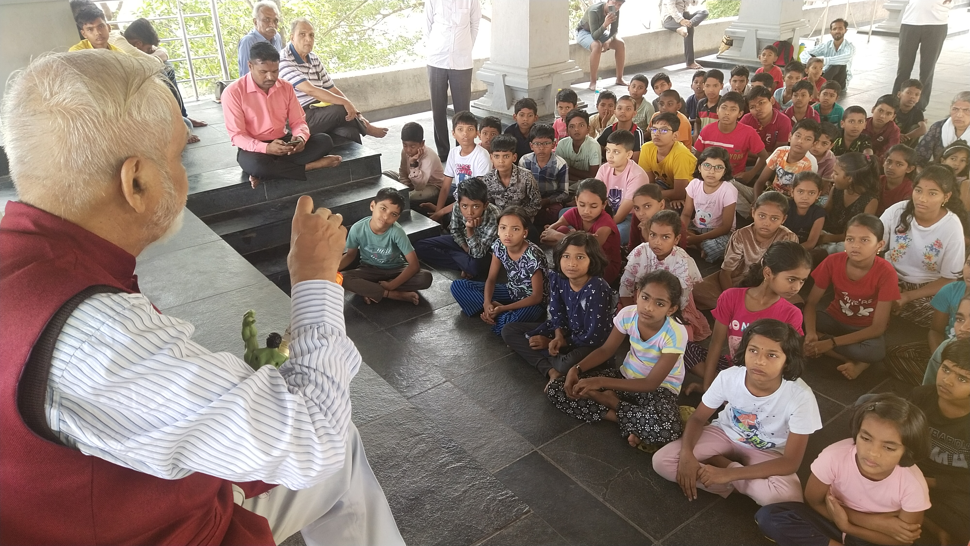 Procession with Devotees and Palanquin